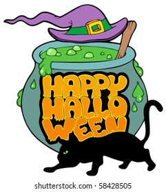 Happy Halloween theme 4 - vector illustration.