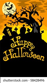 Happy Halloween theme 6 - vector illustration.