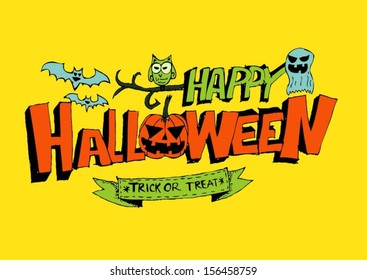 Happy Halloween theme and halloween background pumpkin ghost