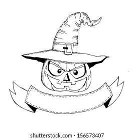 Happy Halloween theme and halloween background pumpkin ghost
