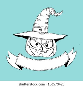 Happy Halloween theme and halloween background pumpkin ghost