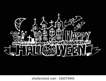 Happy Halloween theme and halloween background pumpkin ghost