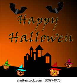 Happy halloween theme. Halloween Background. Vector illustration.