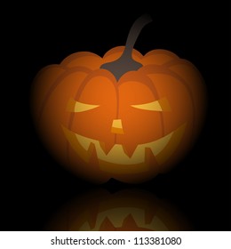 Happy halloween theme greeting card. Vector illustration.