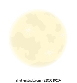 Happy Halloween theme moon element. Vector illustration.