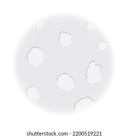 Happy Halloween theme moon element. Vector illustration.