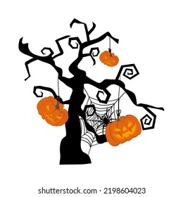 Happy halloween theme pumpkin  element for making great design. Vector illustration.