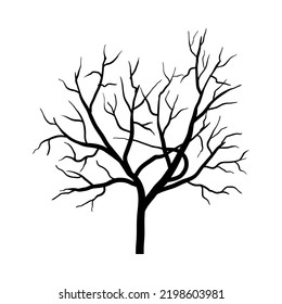 Feliz elemento de árbol de temas de halloween. Ilustración vectorial.