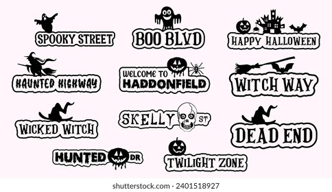 Happy Halloween Tiered Tray 3d Street Sign laser cut Illustration 