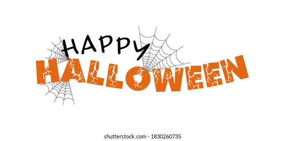 Happy Halloween title. EPS 10 vector, grouped for easy editing. No open shapes or paths.