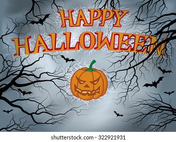 happy halloween. tree branches