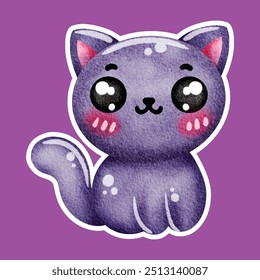Happy Halloween. trick or treat. black cat elements clip art hand drawing