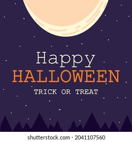 happy halloween, trick or treat card