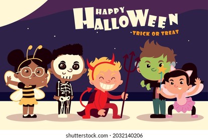 happy halloween trick or treat celebration