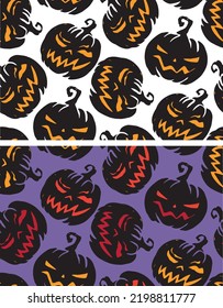 Happy Halloween - Trick or Treat - cute hand drawn doodle Pattern background. Boo art. 