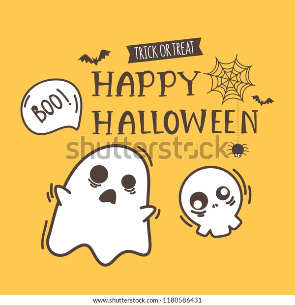 Happy Halloween Trick Treat Invitation Card Stock Vector Royalty Free 1180586431