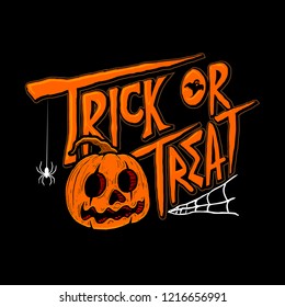 happy halloween, halloween, trick or treat, trick or treat typography.