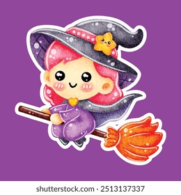 Happy Halloween. trick or treat. witch elements clip art hand drawing