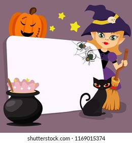 happy halloween trick or treat wizard cartoon