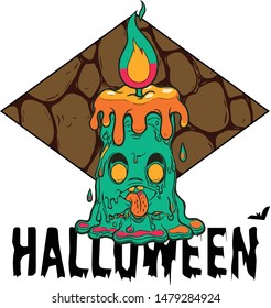 happy halloween for t-shirt .banner background template eps10 Vector 