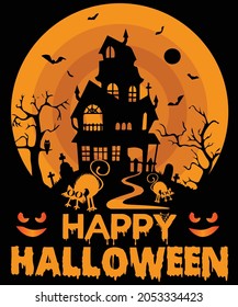 Happy halloween. Halloween t-shirt design