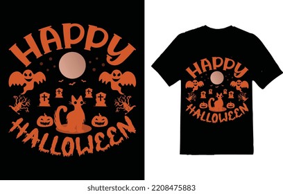 HAPPY HALLOWEEN HALLOWEEN T-SHIRT DESIGN