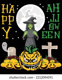 Happy HALLOWEEN TSHIRT - HALLOWEEN T-SHIRT DESIGN