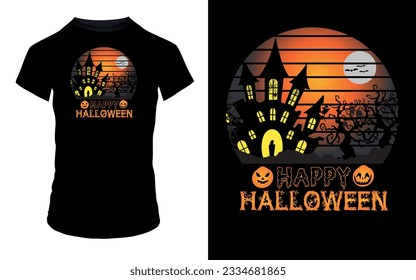 ''Happy halloween'' Halloween T-Shirt design.