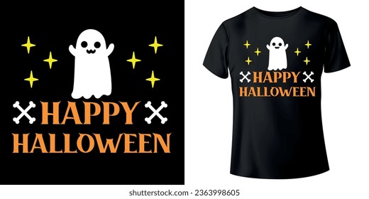 Happy Halloween t-shirt design. Halloween t-shirt design costume creative Eye-catching high-quality design