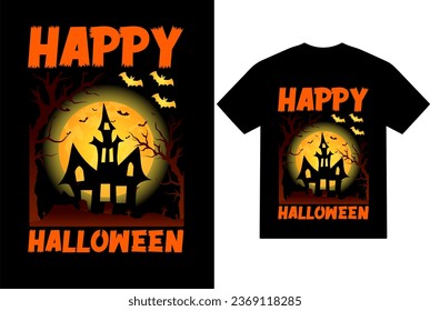 Happy Halloween T-Shirt Design halloween t shirt design