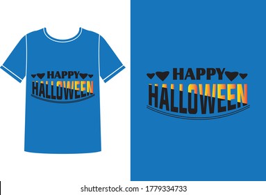 Happy halloween t-shirt design template