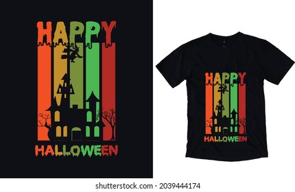 Happy Halloween t-shirt design template