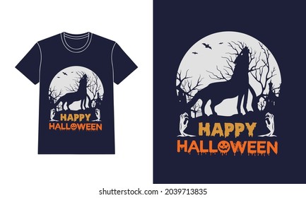 Happy halloween t-shirt design template