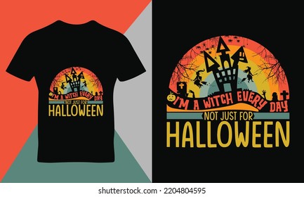 Happy Halloween t-shirt design template vector