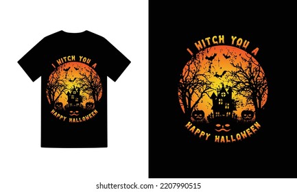 Happy Halloween. Halloween t-shirt design template. Happy Halloween t-shirt design template easy to print all-purpose for man, women, and children