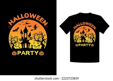 Happy Halloween. Halloween t-shirt design template. Happy Halloween t-shirt design templates are easy to print all-purpose for men, women, and children.