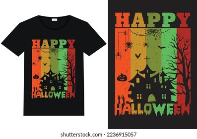 happy halloween t-shirt design and template vector