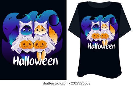 Happy Halloween. Halloween t-shirt design template. Happy Halloween t-shirt design template easy to print all-purpose for man, women, and children