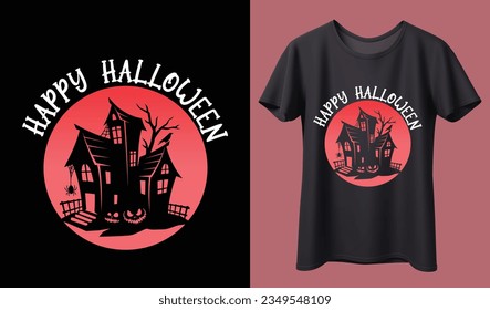 Happy Halloween. Halloween t-shirt design template. Happy Halloween t-shirt design template easy to print all-purpose for man, women, and children