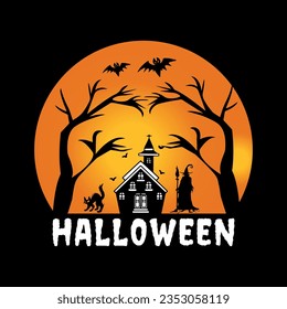 Happy Halloween. Halloween t-shirt design template. Happy Halloween t-shirt design template easy to print all-purpose for man, women, and children

