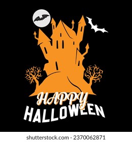 Happy Halloween. Halloween t-shirt design template