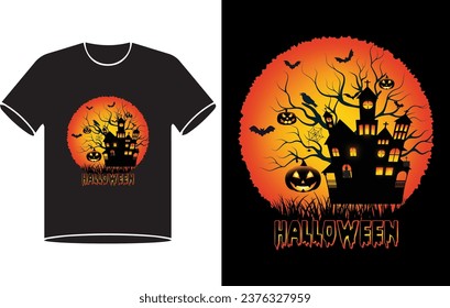 Happy Halloween. Halloween t-shirt design template. Happy Halloween t-shirt design template easy to print all-purpose for man, women, and children