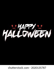 Happy Halloween t-shirt design, halloween text custom typography vector file. 