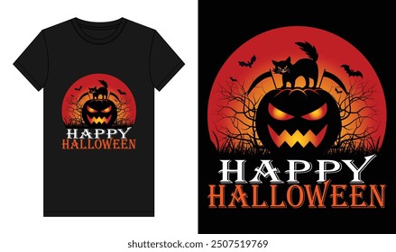 Happy Halloween T-Shirt Design, Trendy Halloween T Shirt Design, Happy Halloween Party Shirt, Halloween Vampire Costume Funny T-Shirt