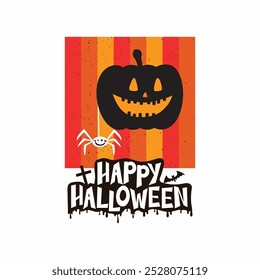 Happy Halloween T-shirt Design, Halloween Typography T-shirt Design template easy to Editable.