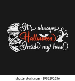 Vector de diseño de camisetas Feliz Halloween