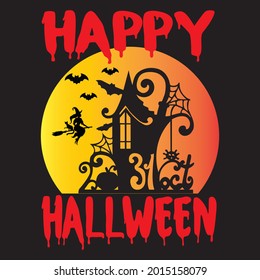 Happy Halloween, t-shirt design vector file.