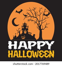 Happy Halloween, t-shirt design vector file.