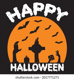 Happy Halloween, t-shirt design vector file.