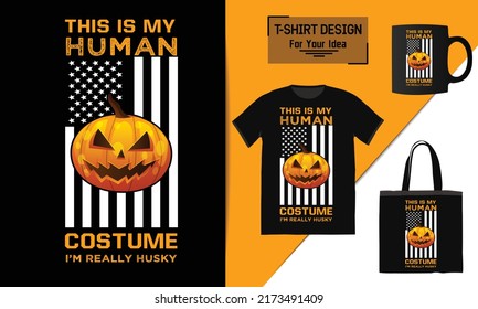 Happy Halloween t-shirt design Halloween design vector